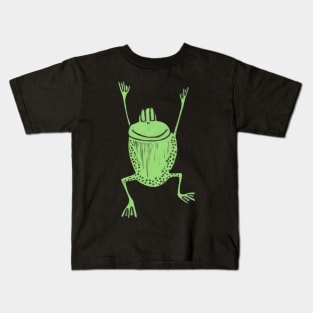 Frog, A Jumping green Frog! Kids T-Shirt